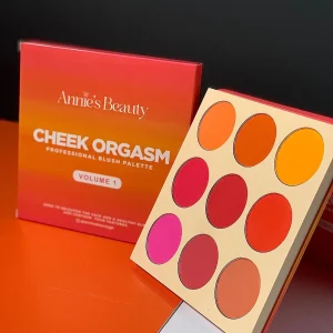 Annie's Beauty Cheek Orgasm Blush Palette with matte shades displayed